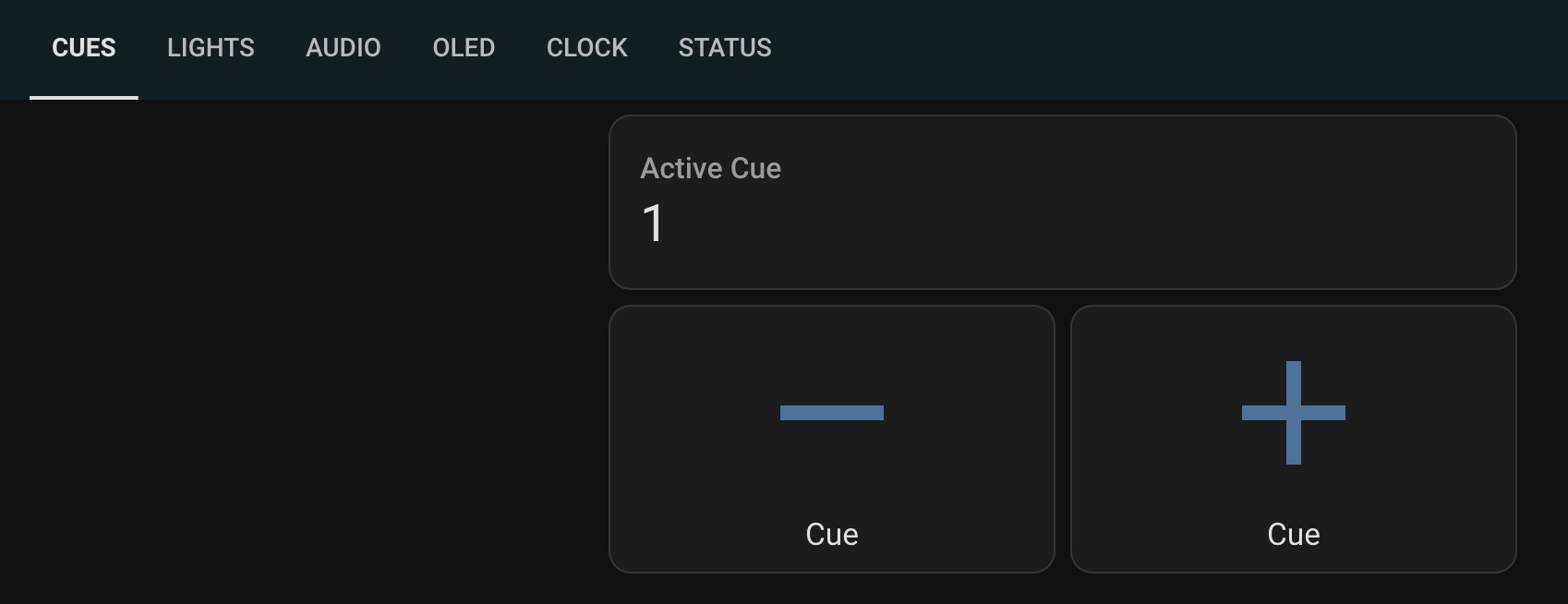Cue dashboard