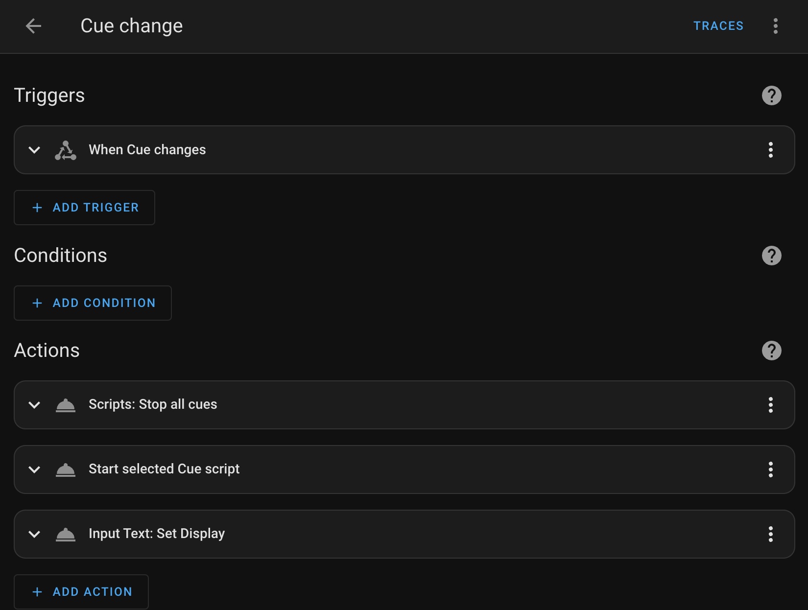 Cue change